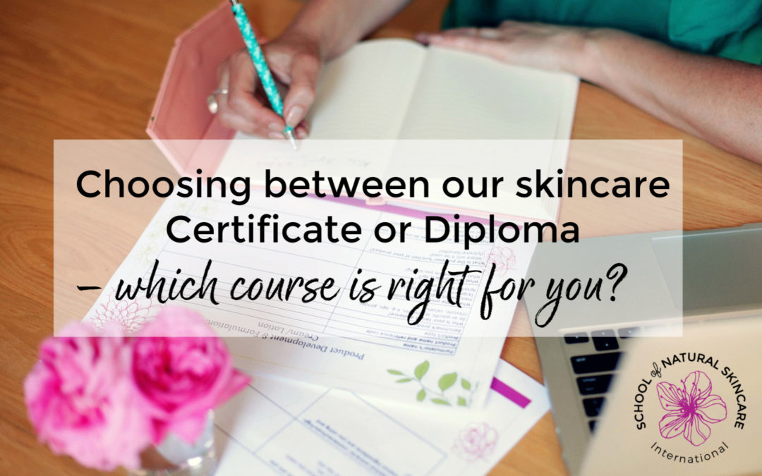 Choosing between our skincare Certificate or Diploma – which course is right for you?